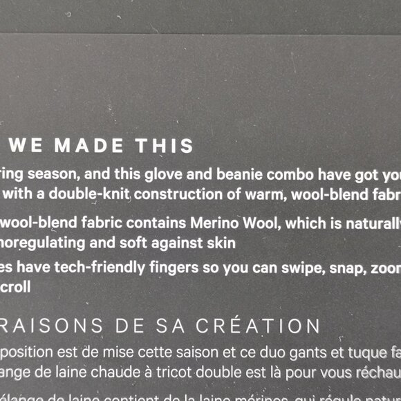 NWT LULULEMON Blue Wool Blend Alpine Air Glove & Beanie Combo Set Men's S/M - Picture 8 of 8